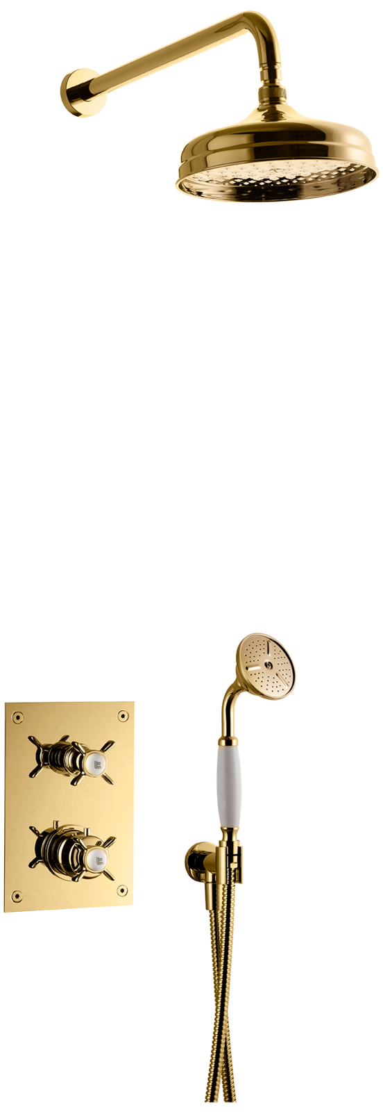 Takduschset Tapwell BOX0268 Mässing classic Edition 2 för Inbyggnad
