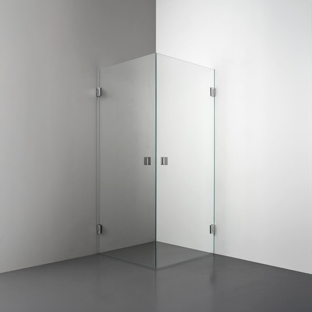 ROOH R4 Duschhörna Dörr+Dörr, Klarglas, Chrome, handtag Knob 