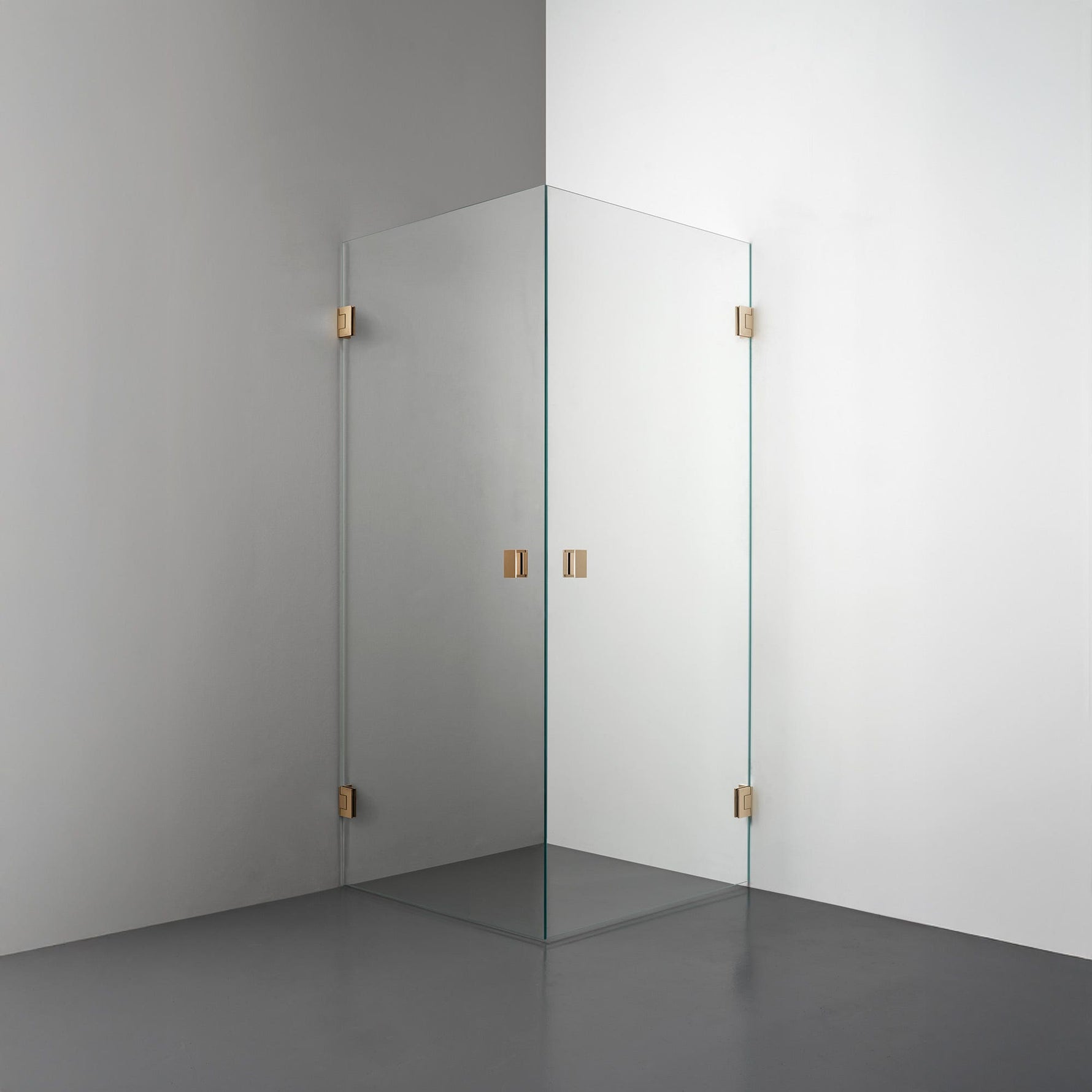 ROOH R4 Duschhörna Dörr+Dörr, Klarglas, Brass, handtag Knob 