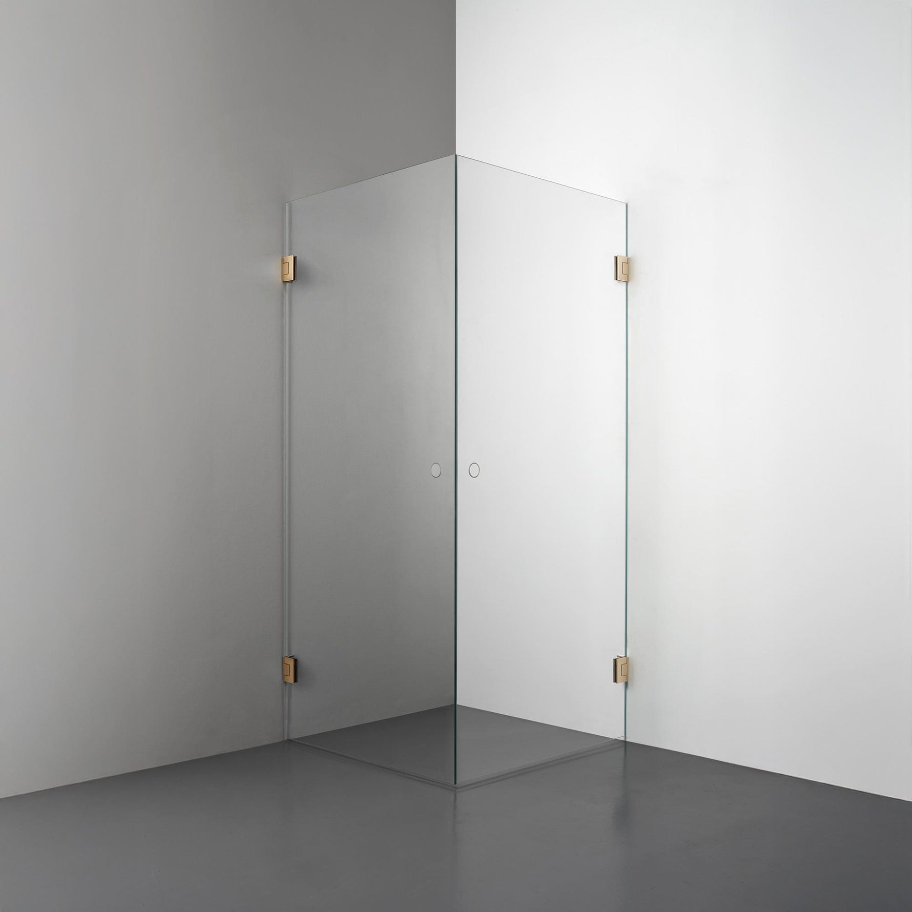 ROOH R4 Duschhörna Dörr+Dörr, Klarglas, Brass, handtag Hole 