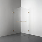 ROOH R4 Duschhörna Dörr+Dörr, Klarglas, Brass, handtag Towelbar 