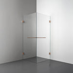 ROOH R4 Duschhörna Dörr+Dörr, Klarglas, Copper, handtag Towelbar 