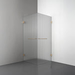 ROOH R4 Duschhörna Dörr+Dörr, Räfflat glas, Brass, handtag Towelbar 