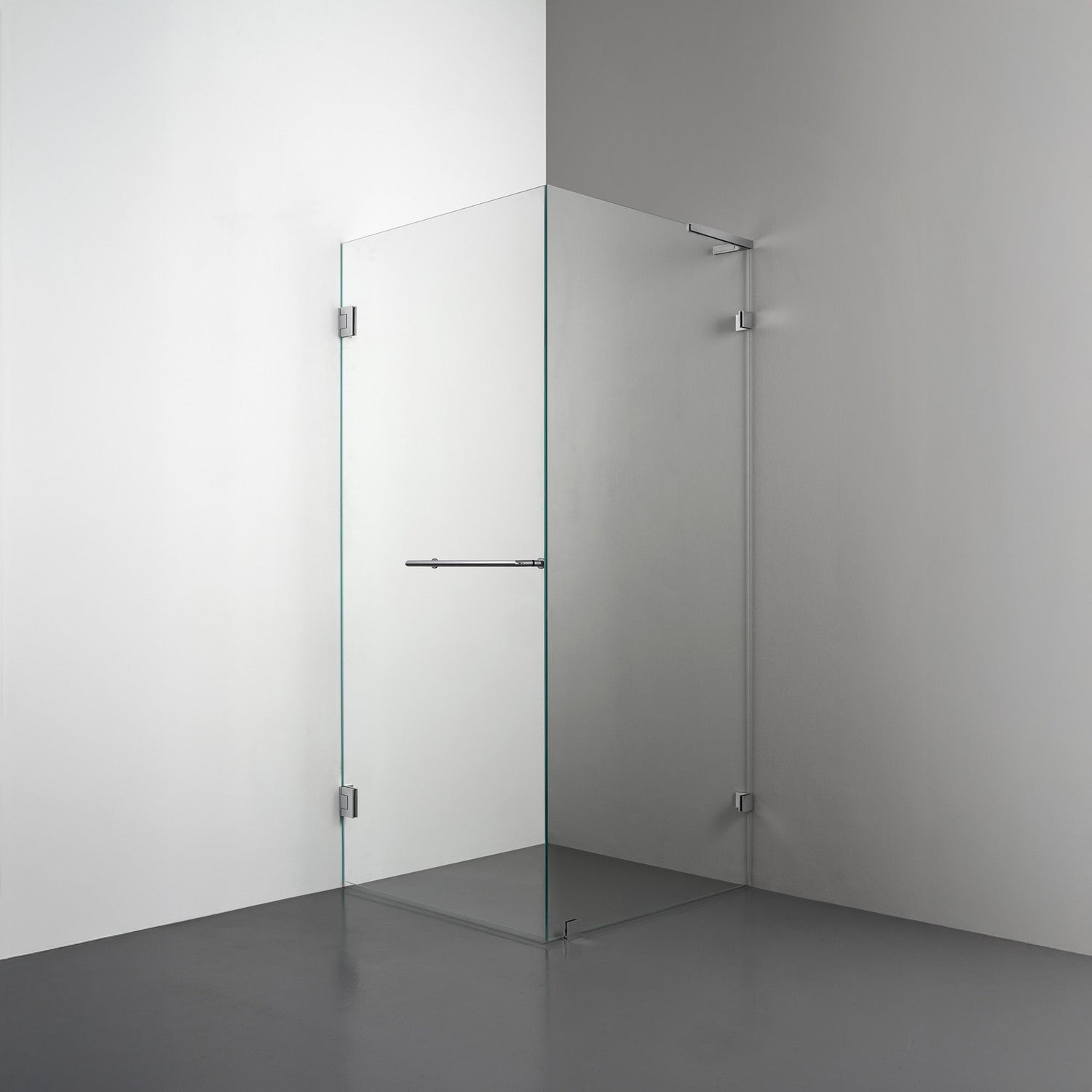 ROOH R4 Duschhörna, Klarglas, Chrome, handtag Towelbar, Höger 