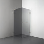 ROOH R4 Duschhörna, Rökfärgat glas, Brushed Nickel, handtag Towelbar, Vänster 