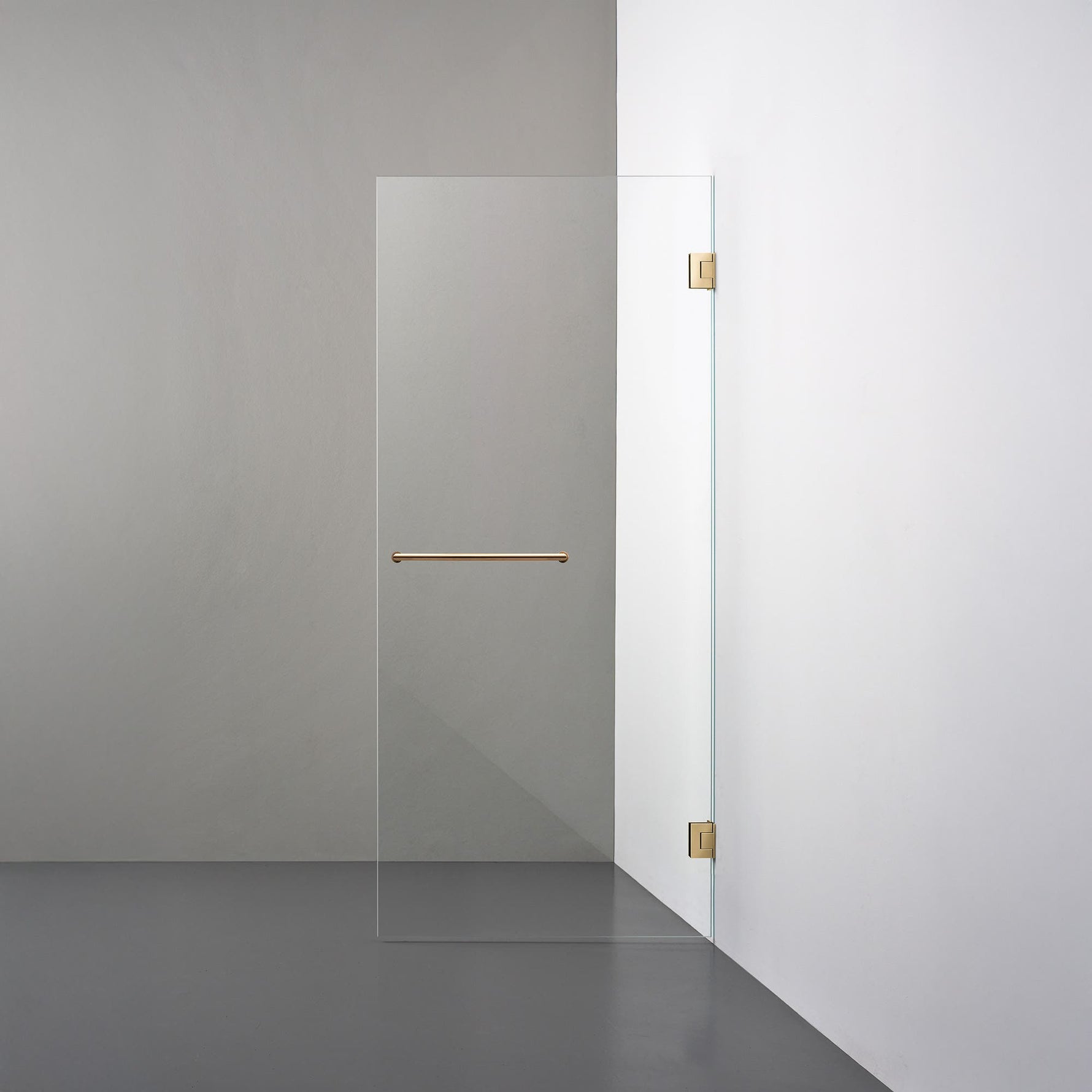 ROOH R4 Duschvägg Dörr, Klarglas, Brass, handtag Towelbar 
