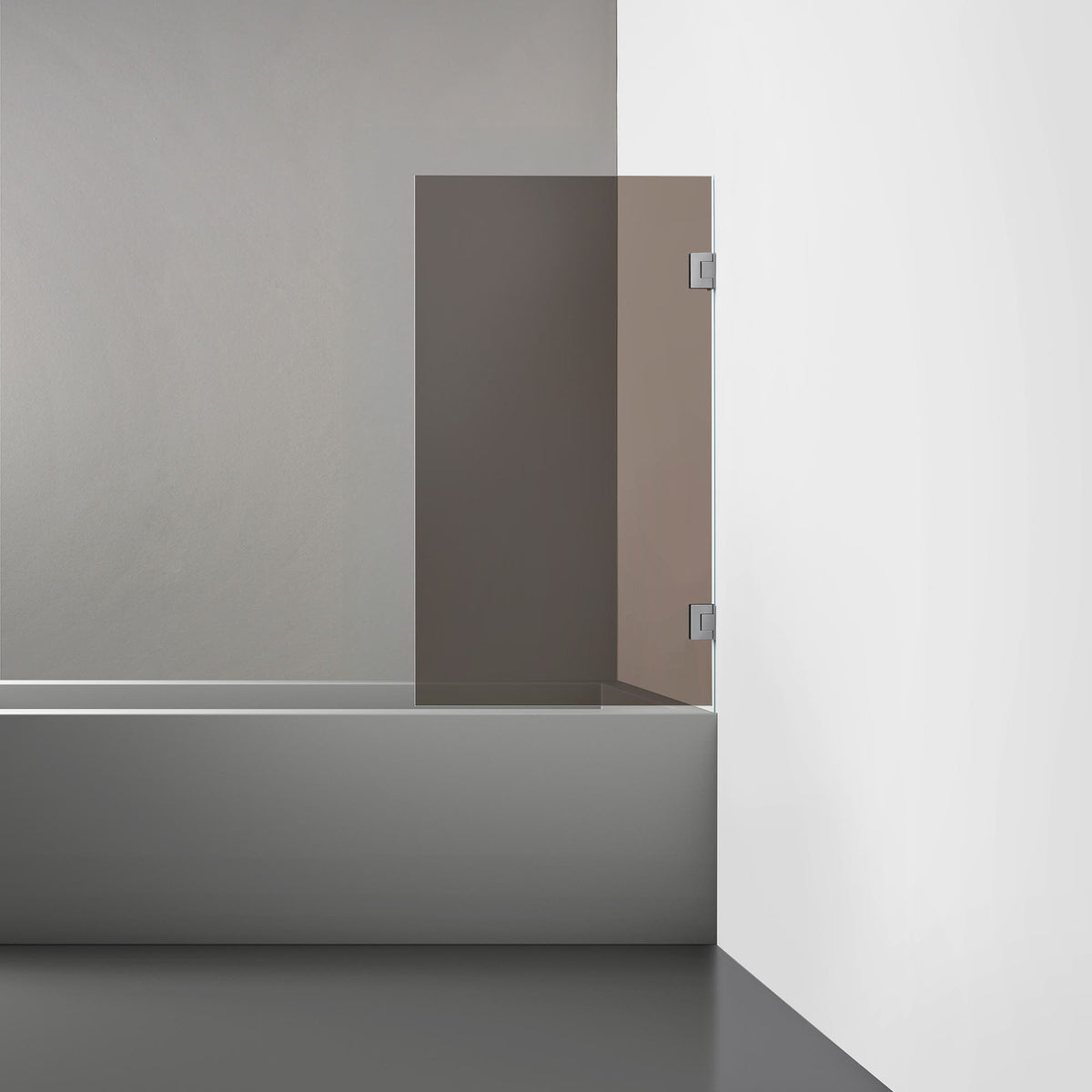 ROOH R4 Badkarsvägg Dörr, Brunfärgat glas, Chrome måttbeställd 