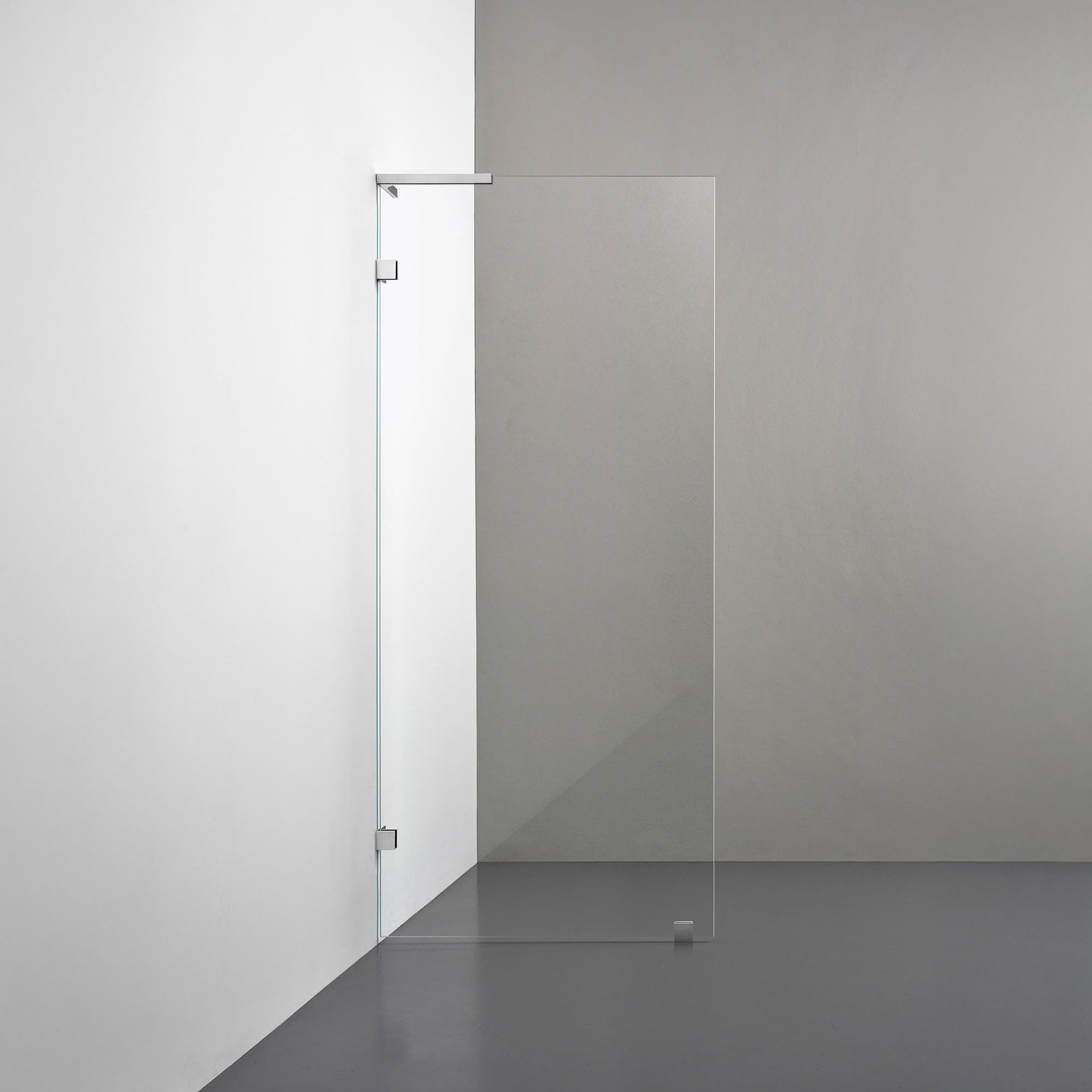 ROOH R4 Badkarsvägg, Klarglas, Chrome, Stödbeslag vänster måttbeställd #Klarglas_Chrome_Stödbeslag vänster