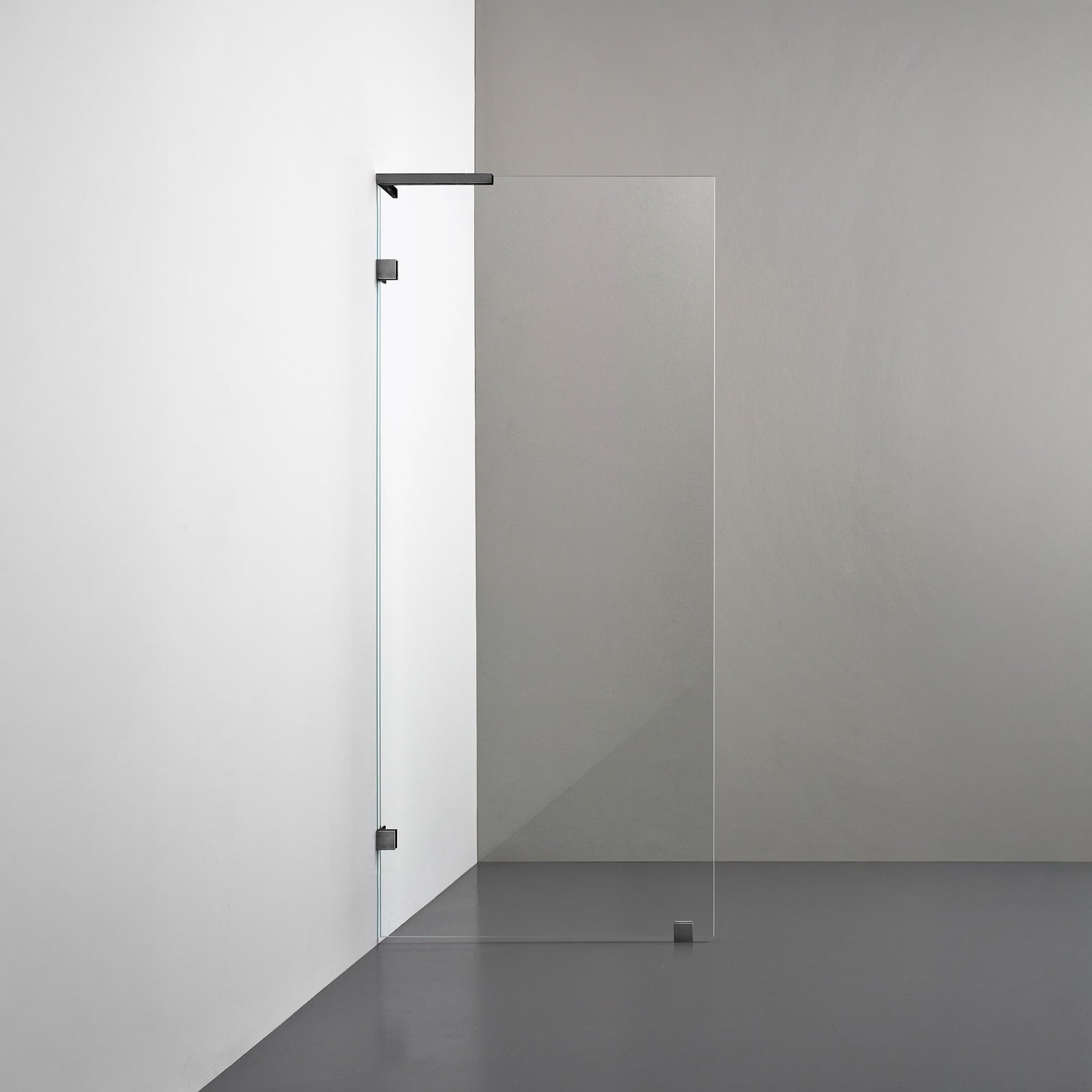 ROOH R4 Badkarsvägg, Klarglas, Br Bl Chrome, Stödbeslag vänster måttbeställd 