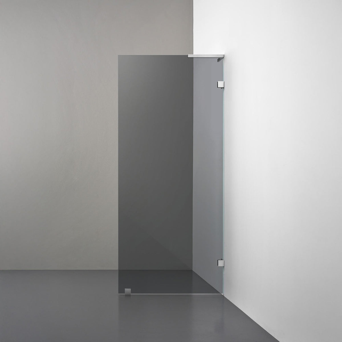 ROOH R4 Badkarsvägg, Rökfärgat glas, Chrome, Höger 