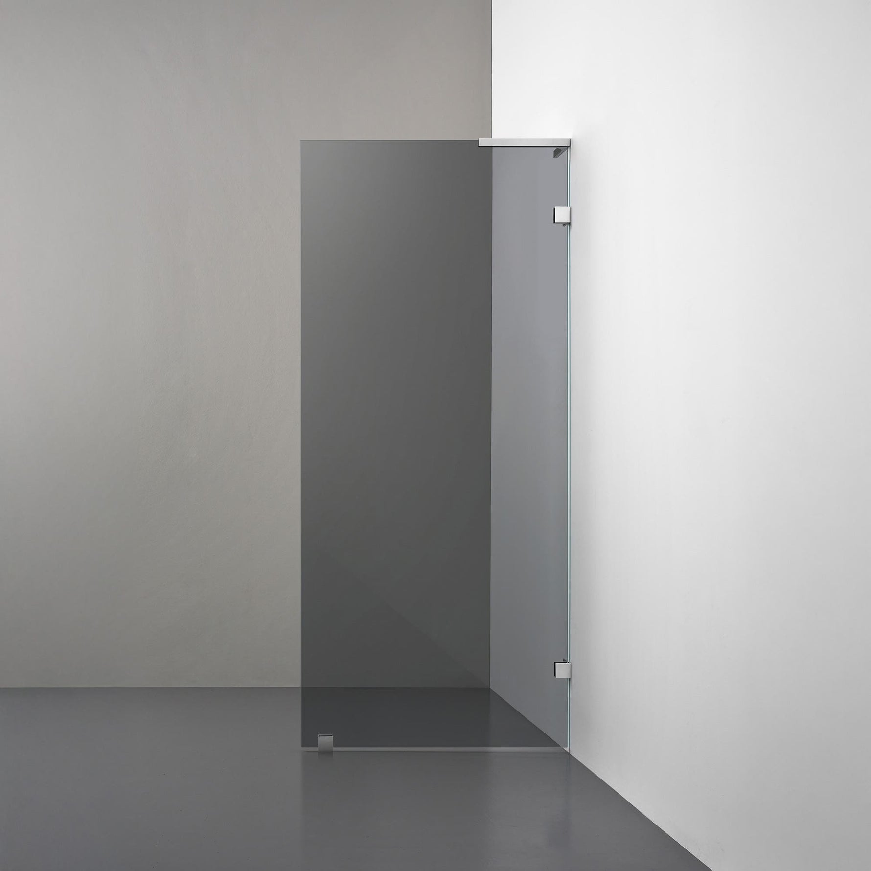 ROOH R4 Badkarsvägg, Rökfärgat glas, Chrome, Höger 