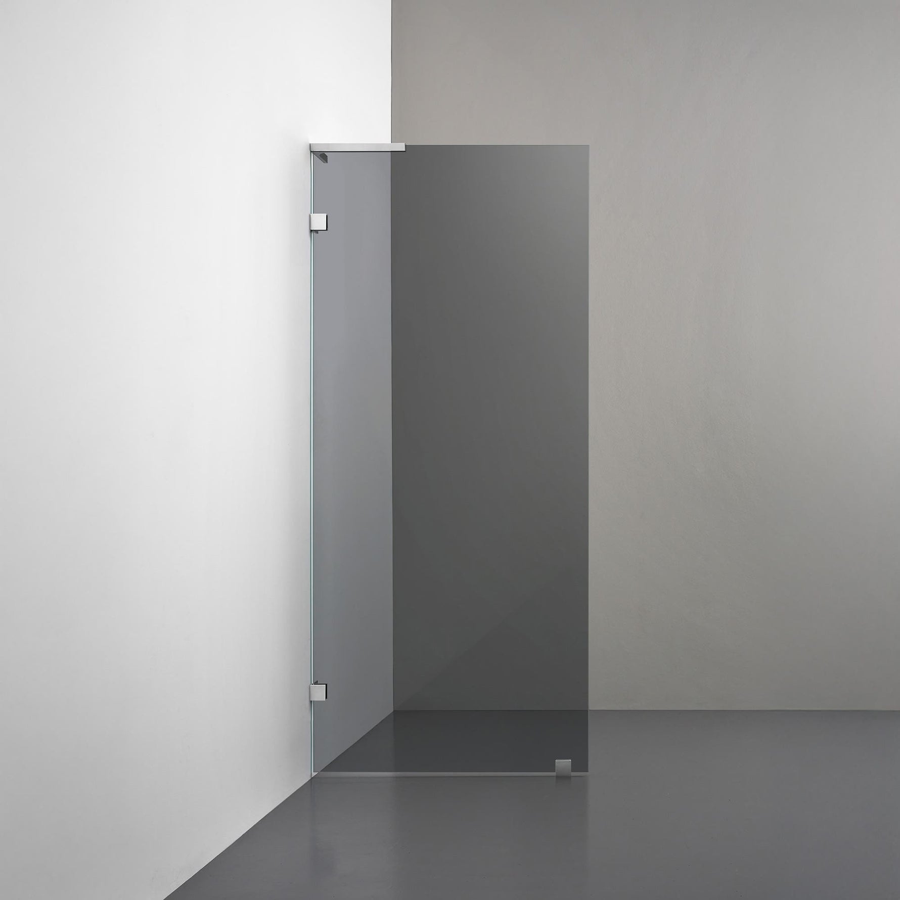 ROOH R4 Badkarsvägg, Rökfärgat glas, Chrome, Vänster 