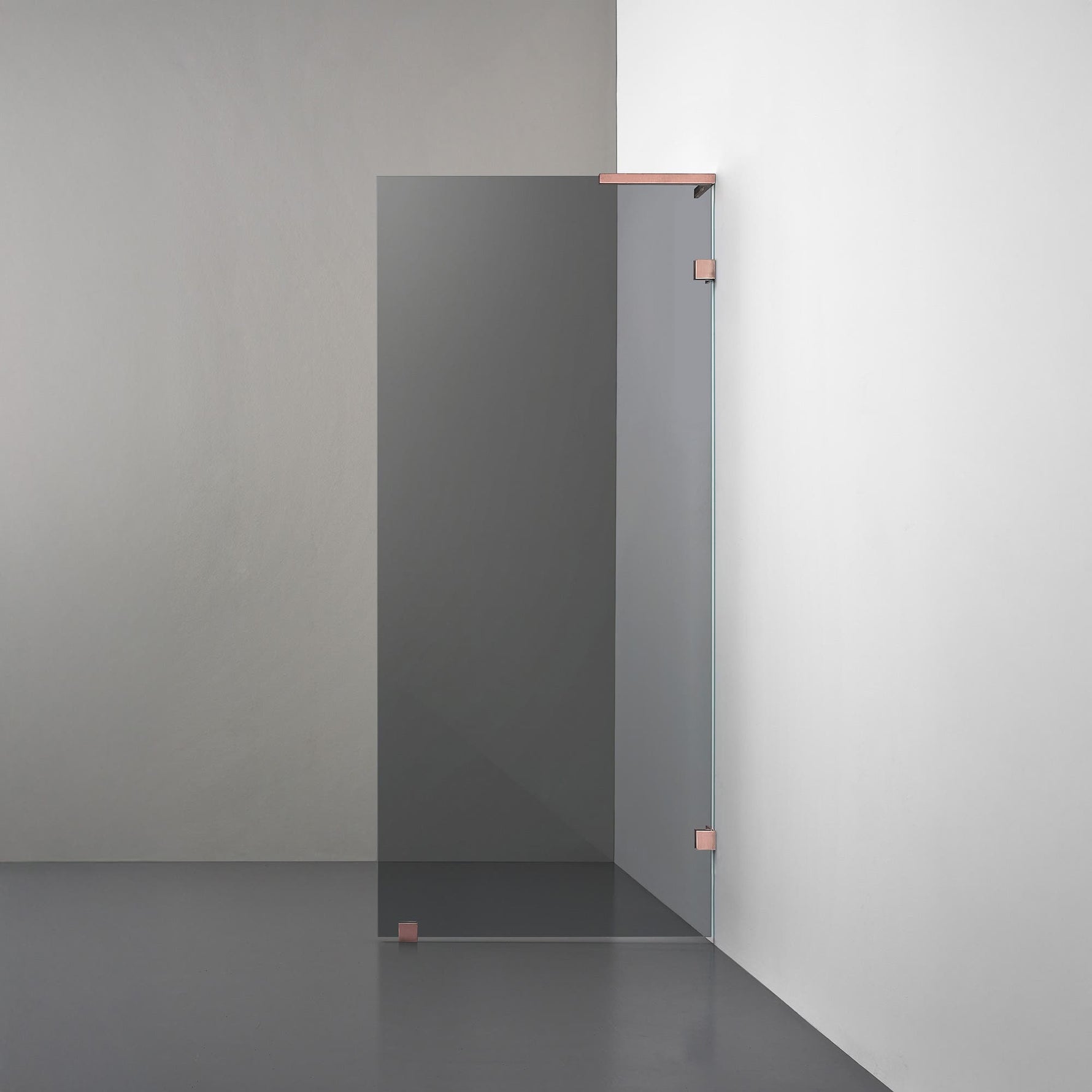 ROOH R4 Badkarsvägg, Rökfärgat glas, Copper, Höger 
