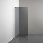 ROOH R4 Badkarsvägg, Rökfärgat glas, Brushed Nickel, Vänster 
