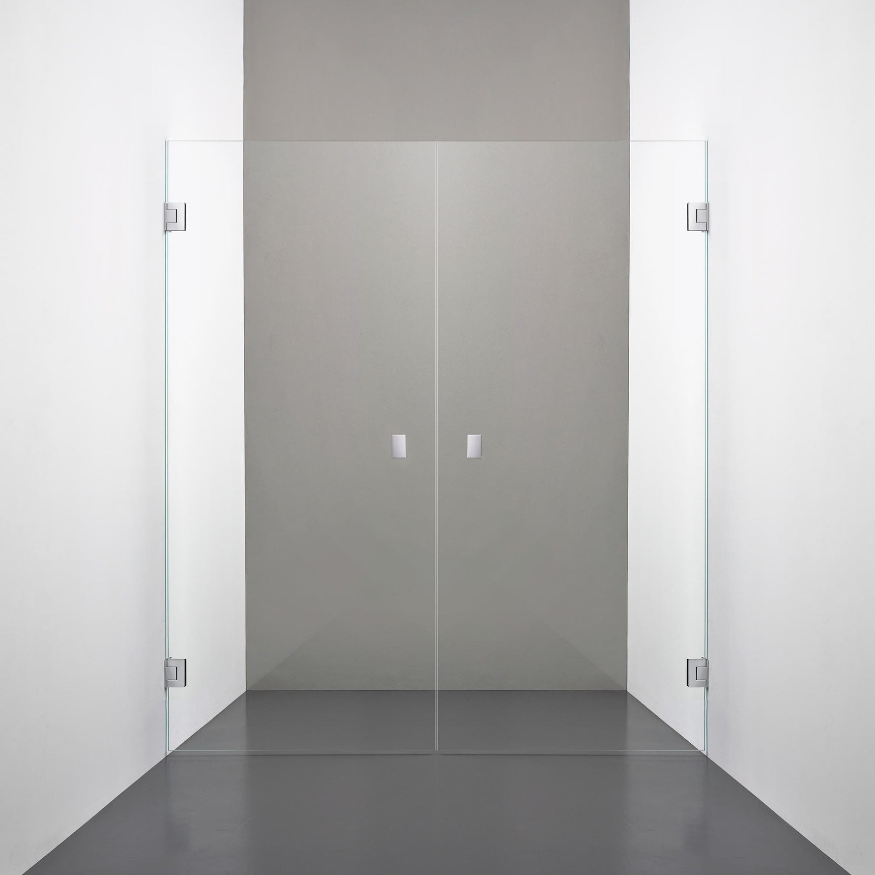 ROOH R4 Duschnisch Dörr+Dörr måttbeställd, Klarglas, Chrome, handtag Knob #Klarglas_Chrome