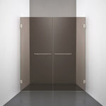 ROOH R4 Duschnisch Dörr+Dörr, Brunfärgat glas, Brushed Nickel, handtag Towelbar 