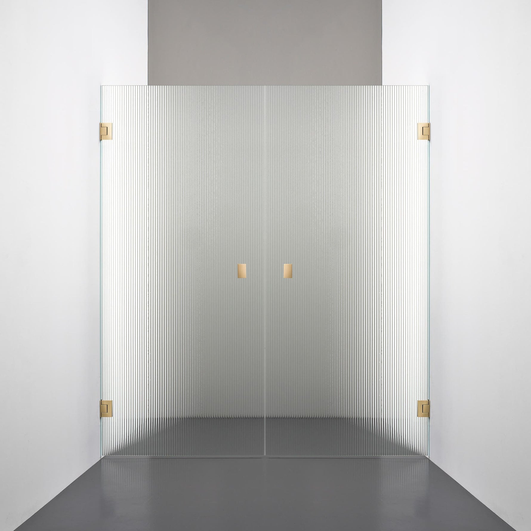 ROOH R4 Duschnisch Dörr+Dörr, Räfflat glas, Brass, handtag Knob 