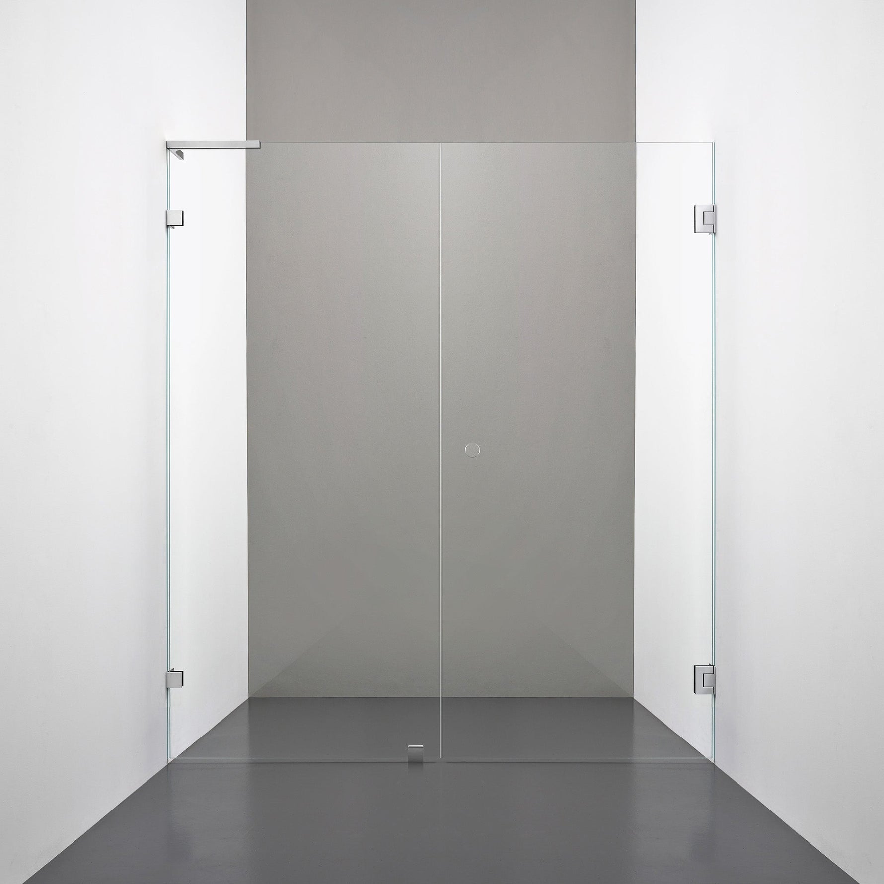 ROOH R4 Duschnisch, Klarglas, Chrome, handtag Hole, Vänster #Klarglas_Chrome