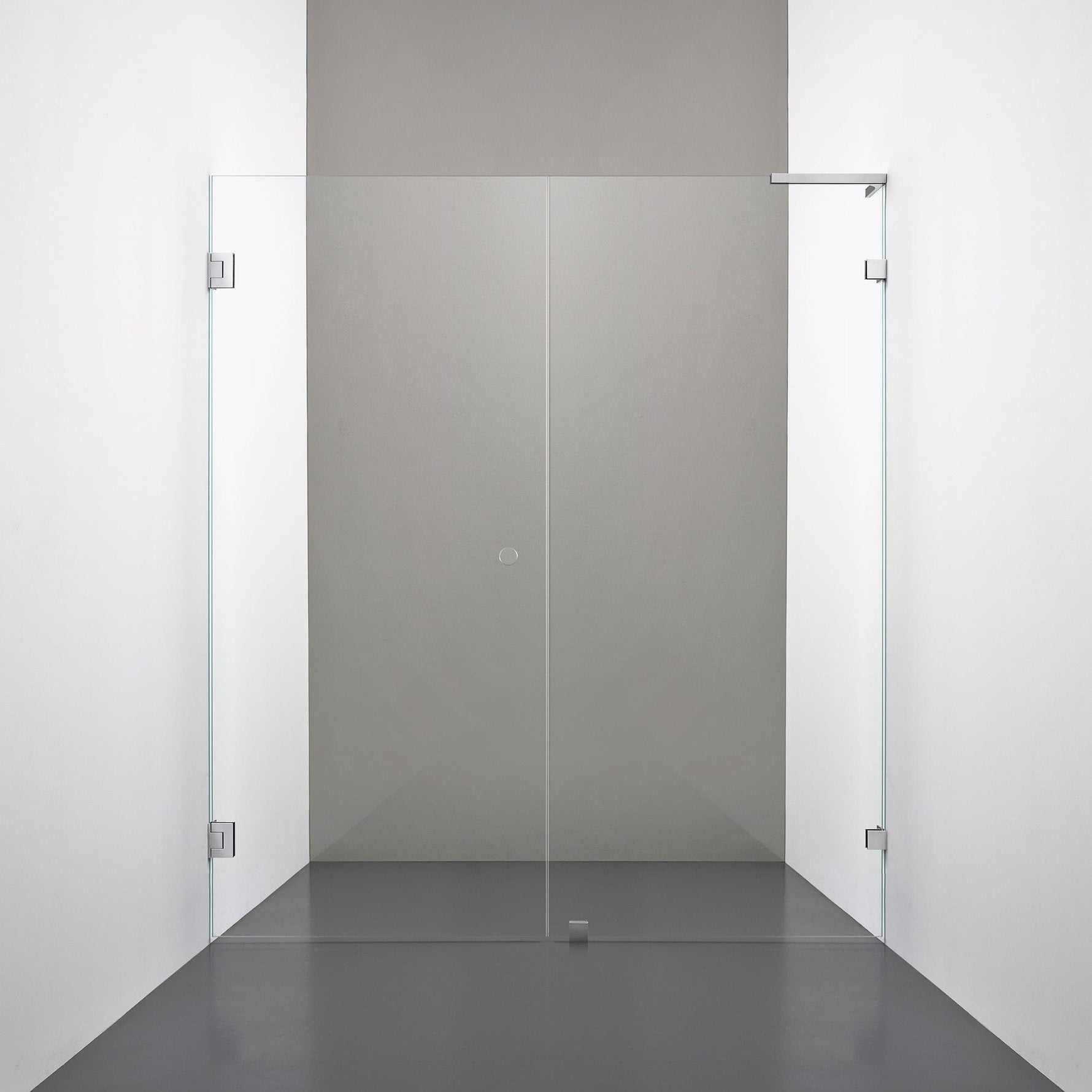 ROOH R4 Duschnisch Dörr+Vägg, Klarglas, Chrome, handtag Hole, Höger #Klarglas_Chrome