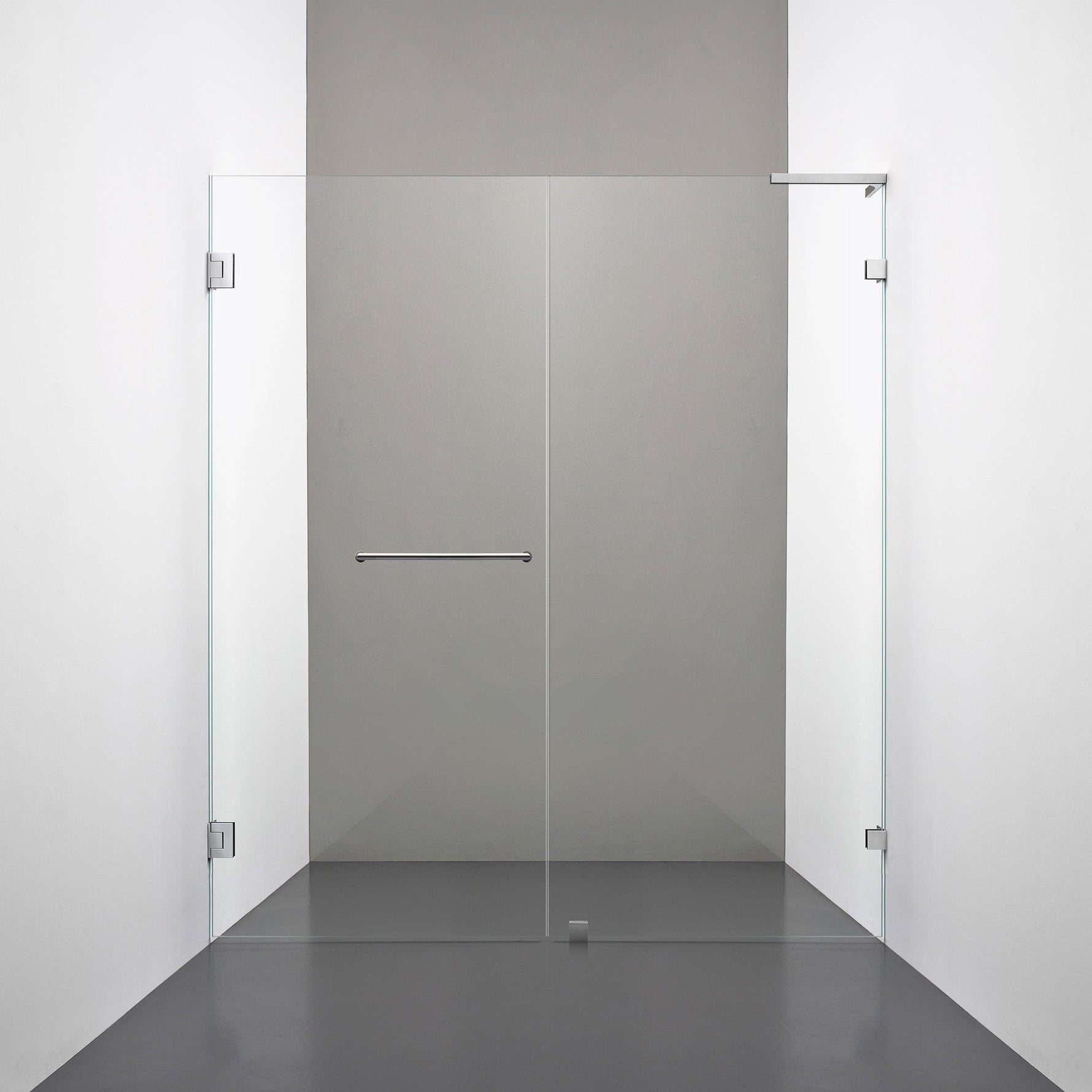ROOH R4 Duschnisch, Klarglas, Chrome, handtag Towelbar, Höger #Klarglas_Chrome