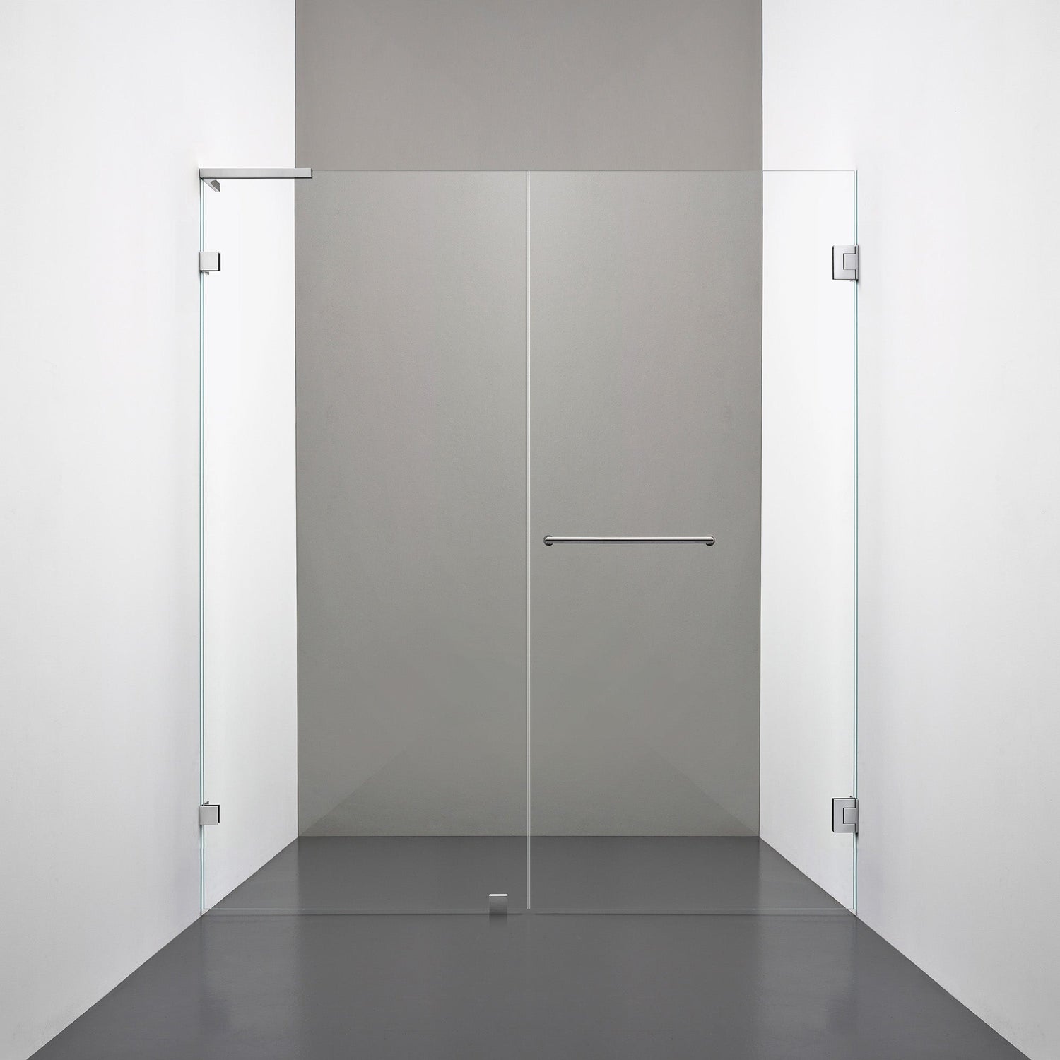 ROOH R4 Duschnisch Dörr+Vägg, Klarglas, Chrome, handtag Towelbar, Höger 