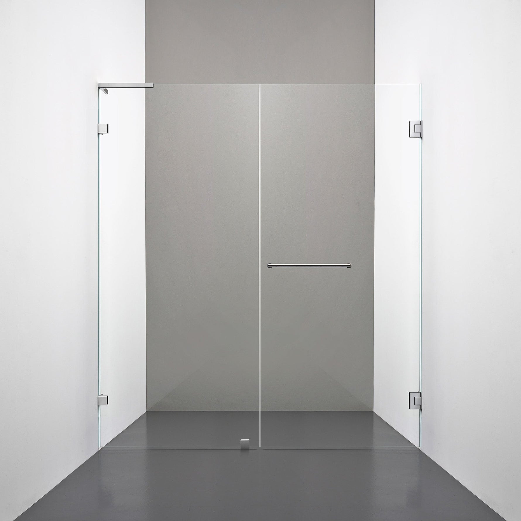 ROOH R4 Duschnisch, Klarglas, Chrome, handtag Towelbar, Vänster #Klarglas_Chrome