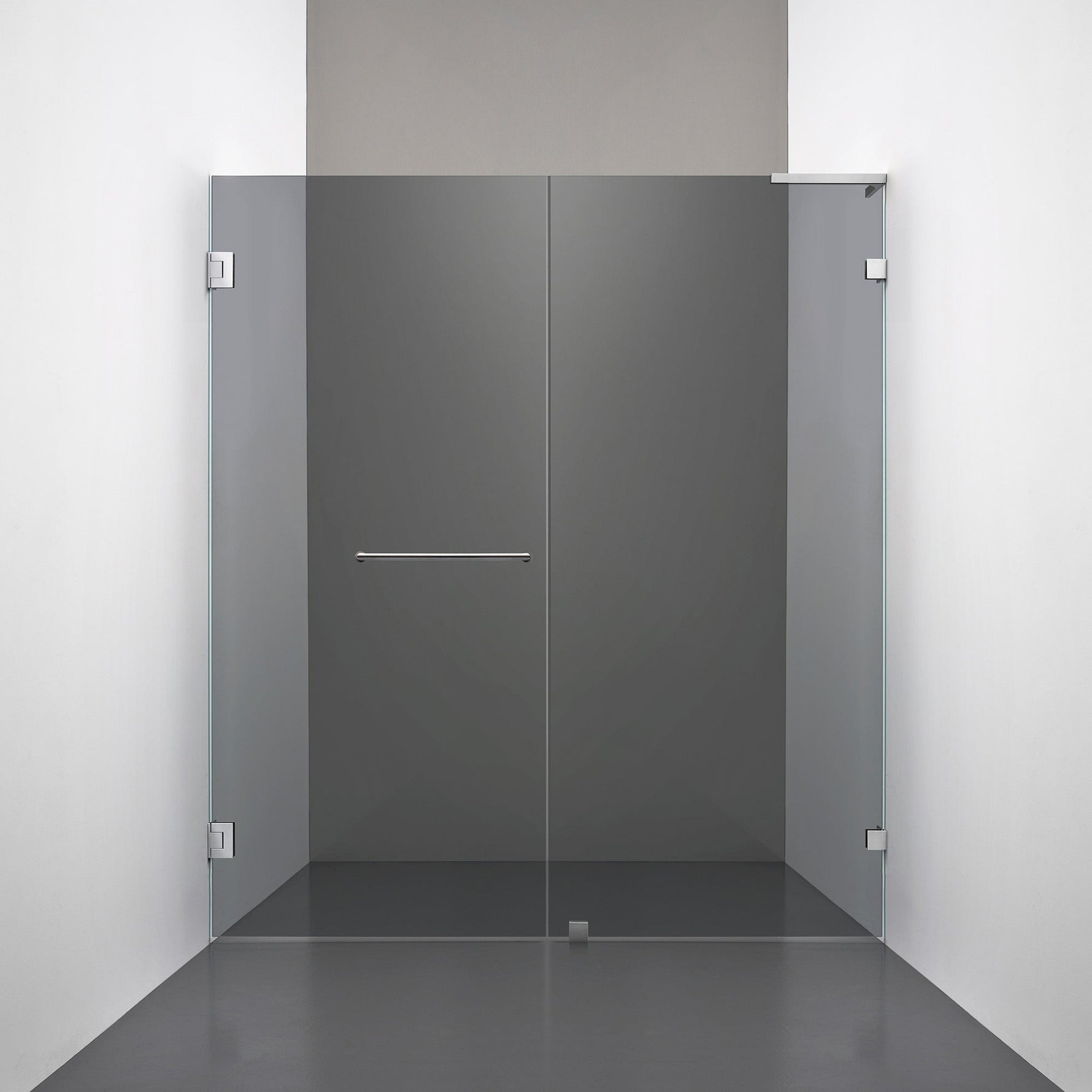 ROOH R4 Duschnisch Dörr+Vägg, Rökfärgat glas, Chrome, handtag Towelbar, Vänster 