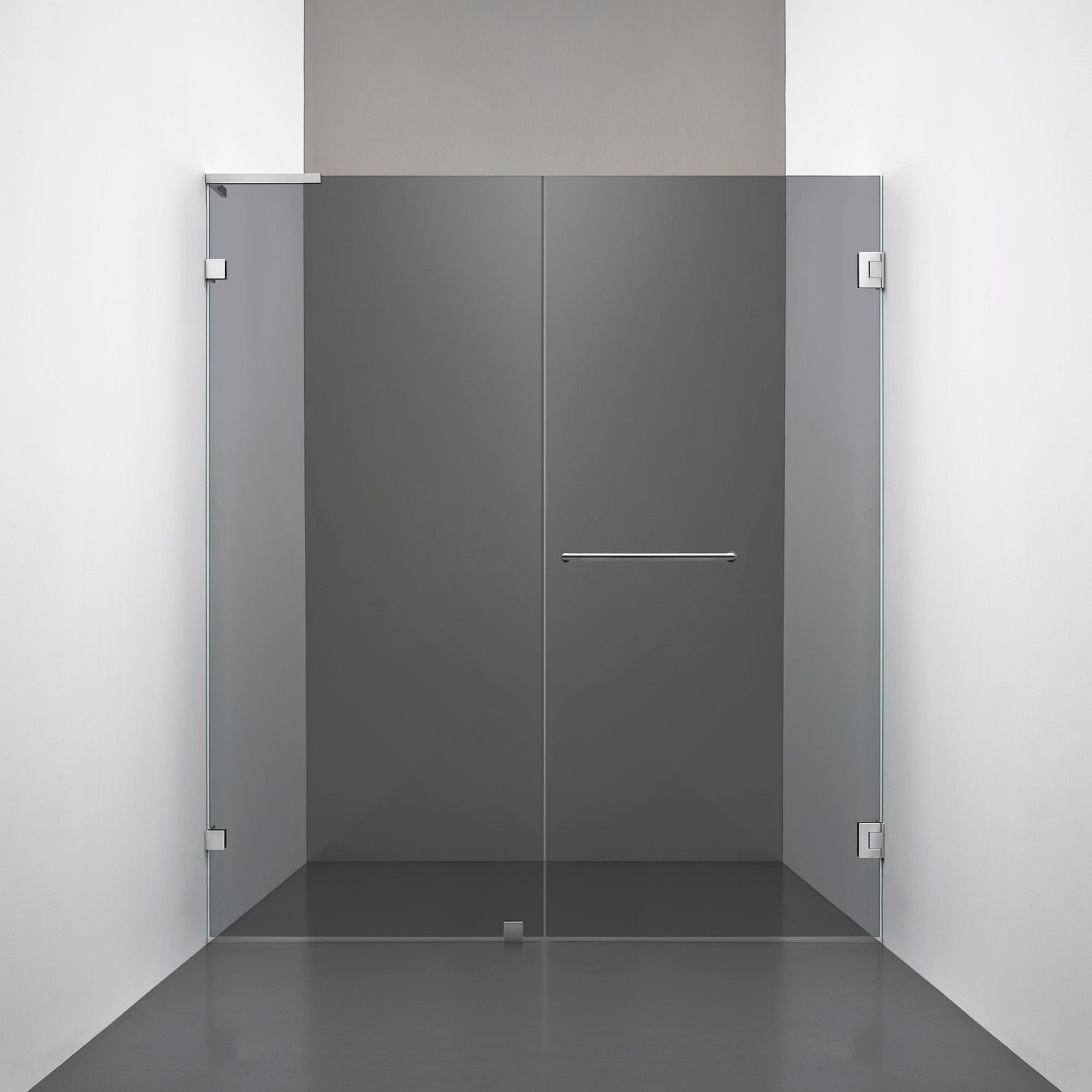 ROOH R4 Duschnisch Dörr+Vägg, Rökfärgat glas, Chrome, handtag Towelbar, Höger 
