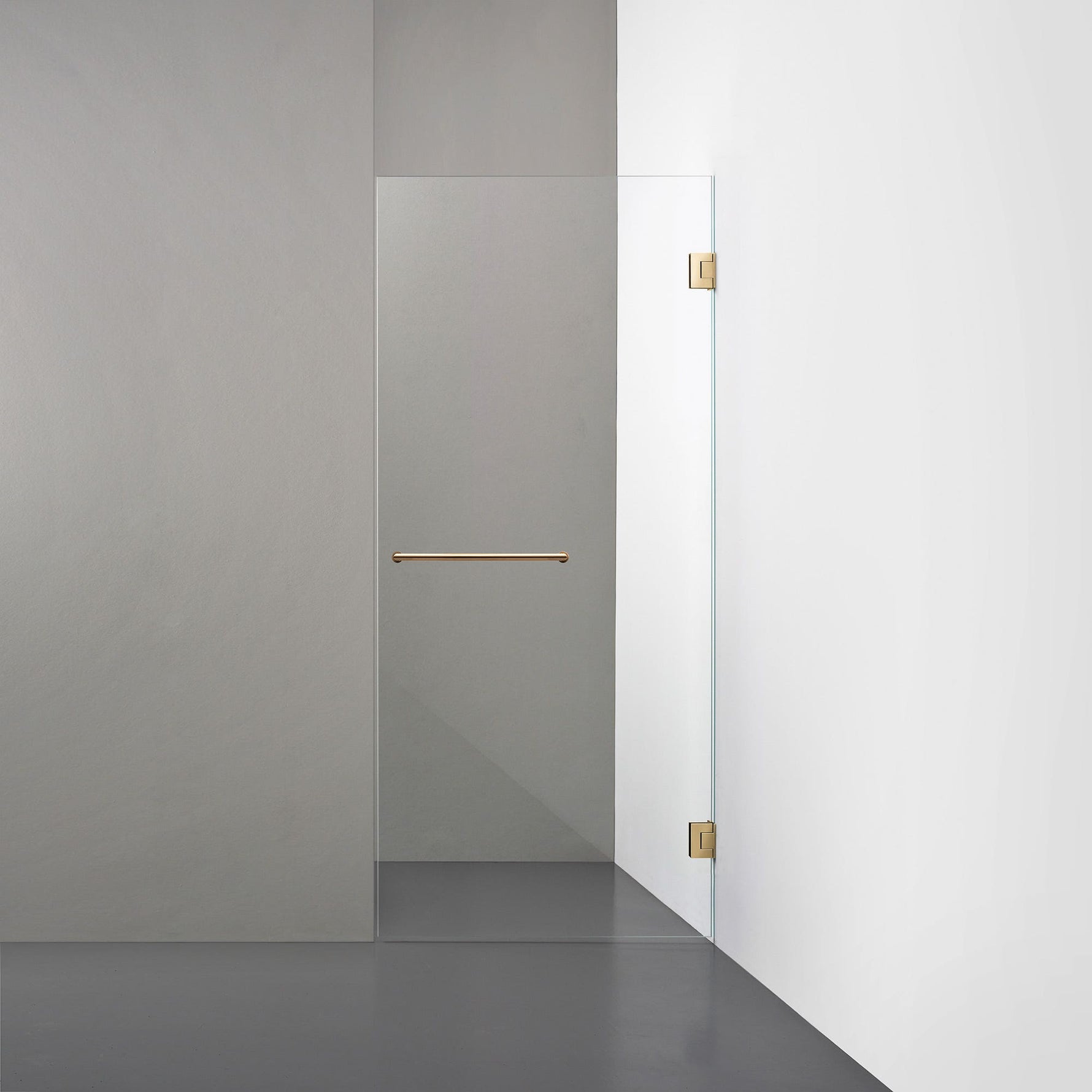 ROOH R4 Duschnisch Dörr, Klarglas, Brass, handtag Towelbar 