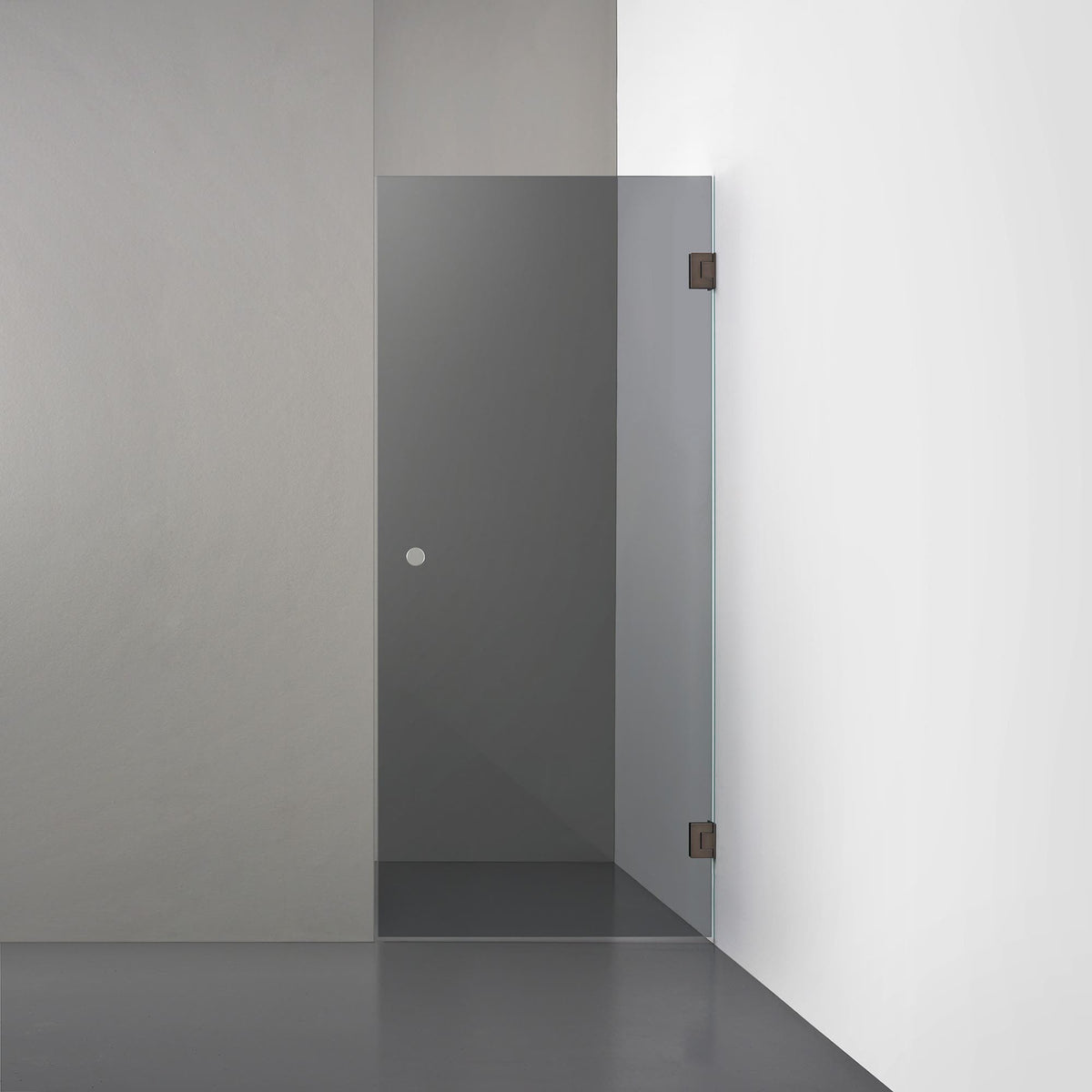 ROOH R4 Duschnisch Dörr, Rökfärgat glas, Bronze, handtag Hole 