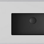Bänkskiva INR Wave, Chalk / Matte Black + tvättställ Matte Black