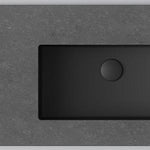 Bänkskiva INR Wave, Raven / Matte Black + tvättställ Matte Black