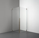 ROOH R2 Duschhörna Dörr+Dörr, Klarglas, Brushed Nickel måttbeställd 
