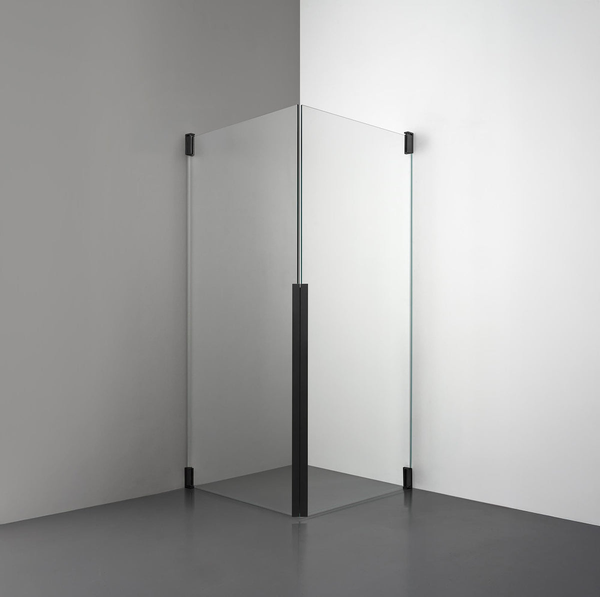 ROOH R2 Duschhörna Dörr+Dörr, Klarglas, Matte black 