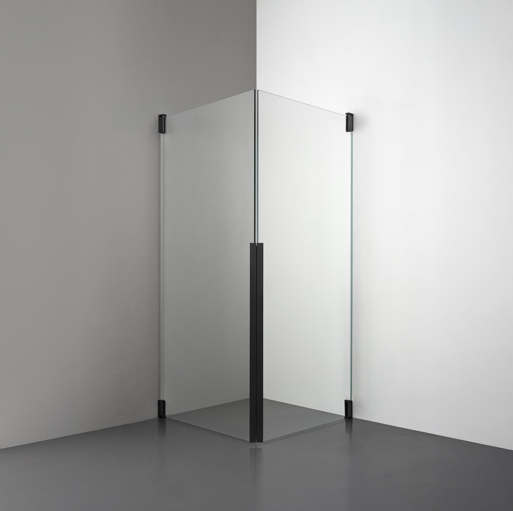 ROOH R2 Duschhörna Dörr+Dörr, Klarglas, Matte black 