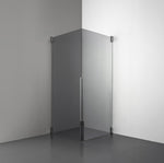 ROOH R2 Duschhörna Dörr+Dörr, Rökfärgat glas, Black chrome måttbeställd 