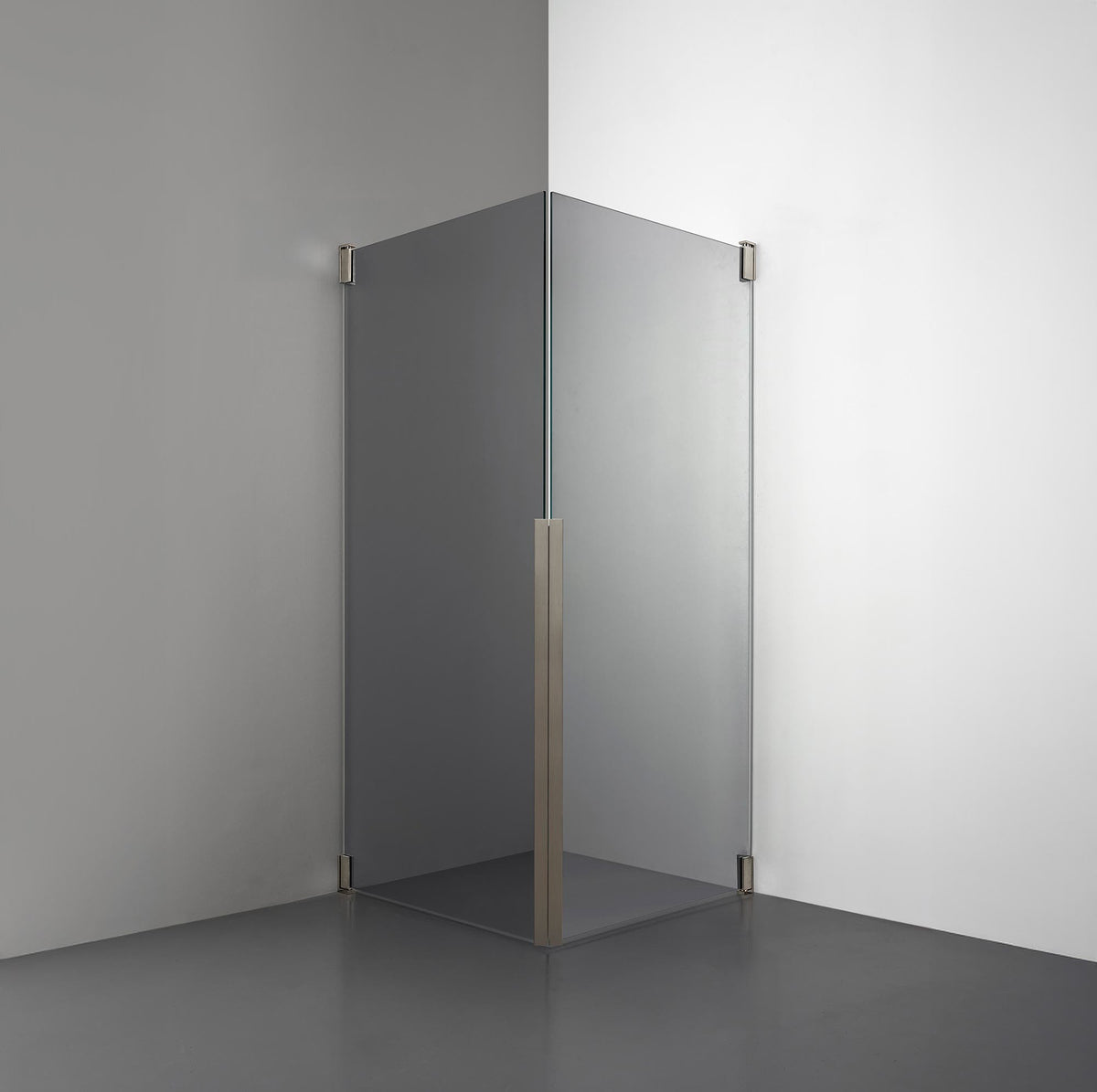 ROOH R2 Duschhörna Dörr+Dörr, Rökfärgat glas, Brushed Nickel 