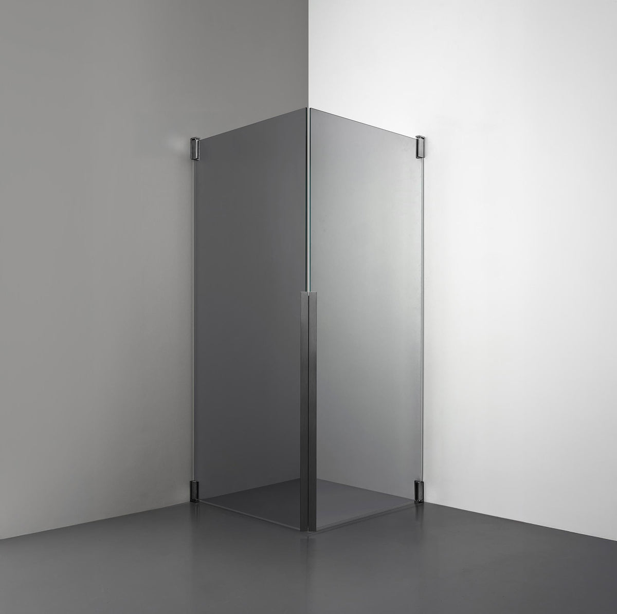 ROOH R2 Duschhörna Dörr+Dörr, Rökfärgat glas, Br Bl Chrome 