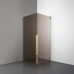 ROOH R2 Duschhörna Dörr+Dörr, Brunfärgat glas, Brass måttbeställd 