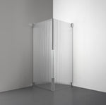 ROOH R2 Duschhörna Dörr+Dörr, Räfflat glas, Chrome 