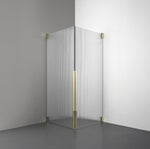 ROOH R2 Duschhörna Dörr+Dörr, Räfflat glas, Honey gold 
