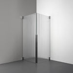 ROOH R2 Duschhörna Dörr+Dörr, Räfflat glas, Br Bl Chrome måttbeställd 