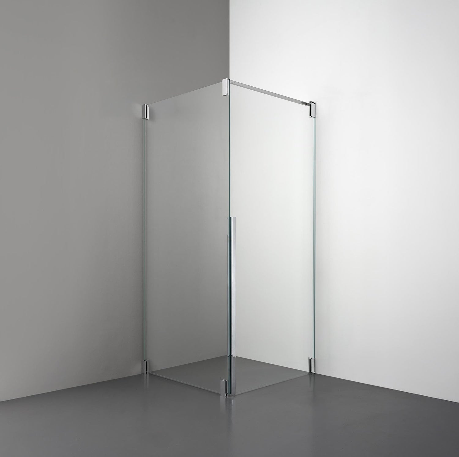 ROOH R2 Duschhörna Dörr+Vägg, Klarglas, Chrome, Höger 