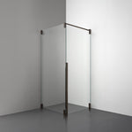ROOH R2 Duschhörna Dörr+Vägg, Klarglas, Bronze, Dörr höger + Fast glas vänster måttbeställd 