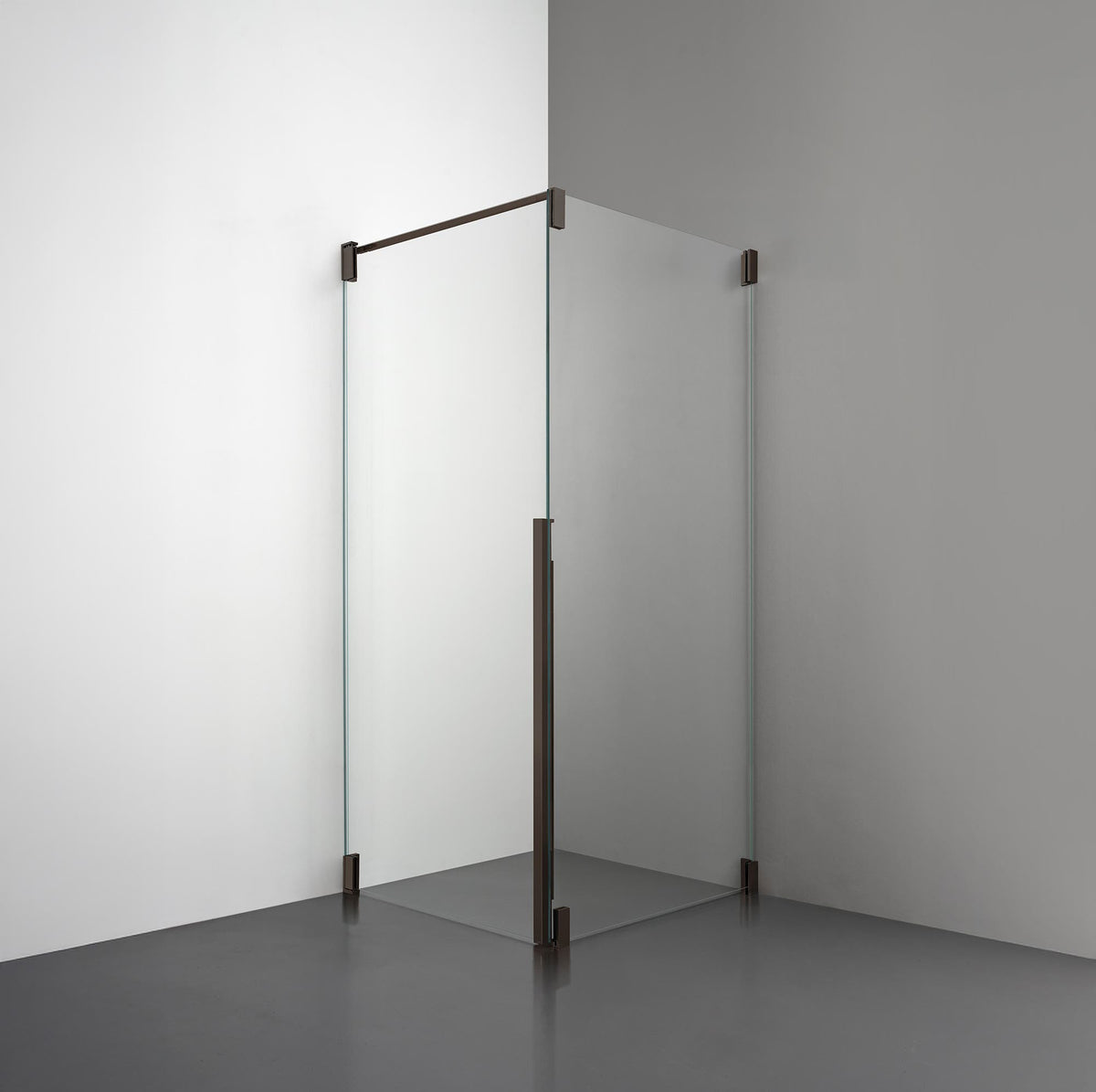 ROOH R2 Duschhörna Dörr+Vägg, Klarglas, Bronze, Vänster 
