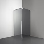 ROOH R2 Duschhörna Dörr+Vägg, Rökfärgat glas, Chrome, Vänster 