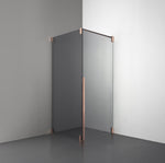 ROOH R2 Duschhörna Dörr+Vägg, Rökfärgat glas, Copper, Höger 