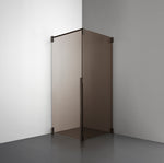 ROOH R2 Duschhörna Dörr+Vägg, Brunfärgat glas, Bronze, Vänster 