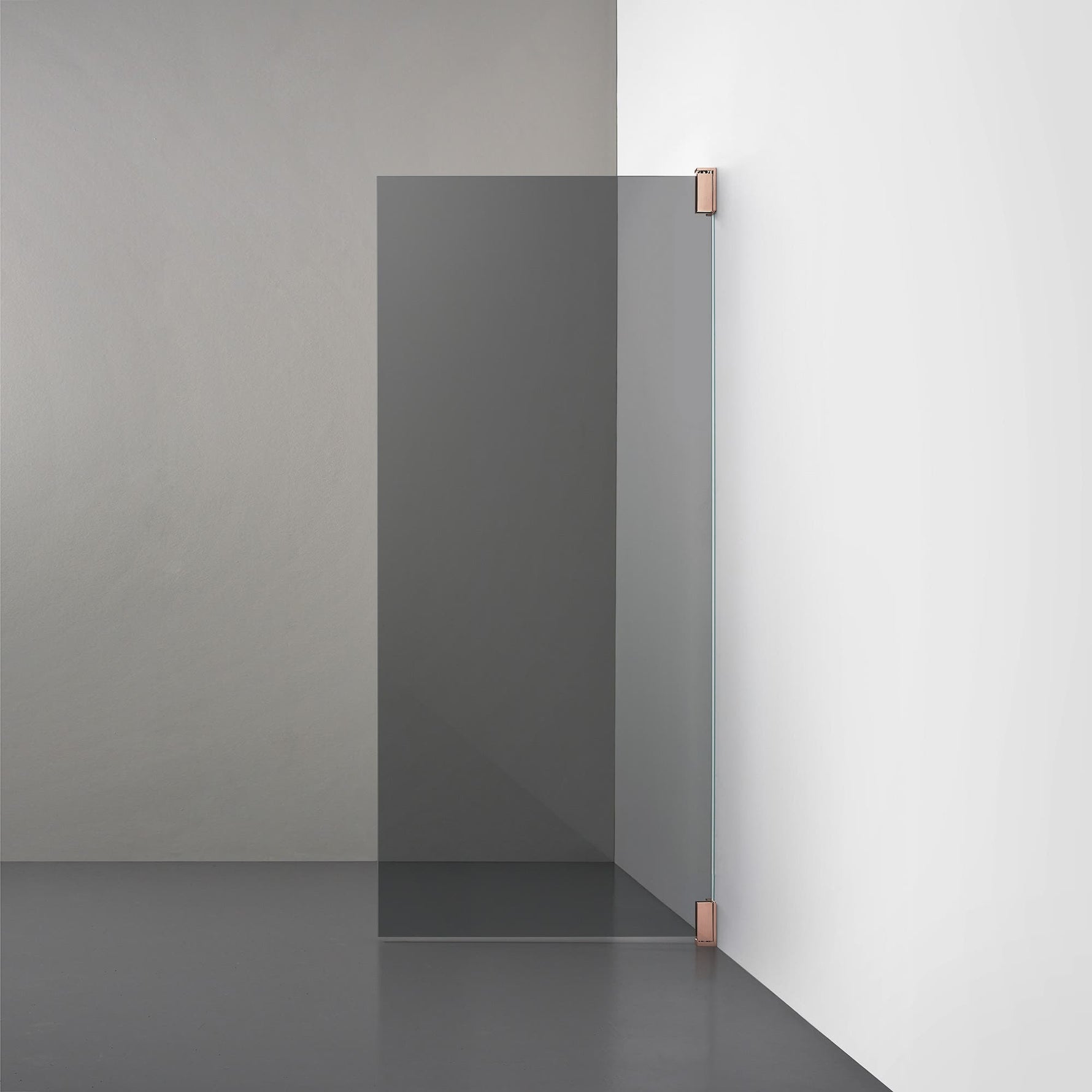 ROOH R2 Duschvägg Dörr, Rökfärgat glas, Copper, Höger 