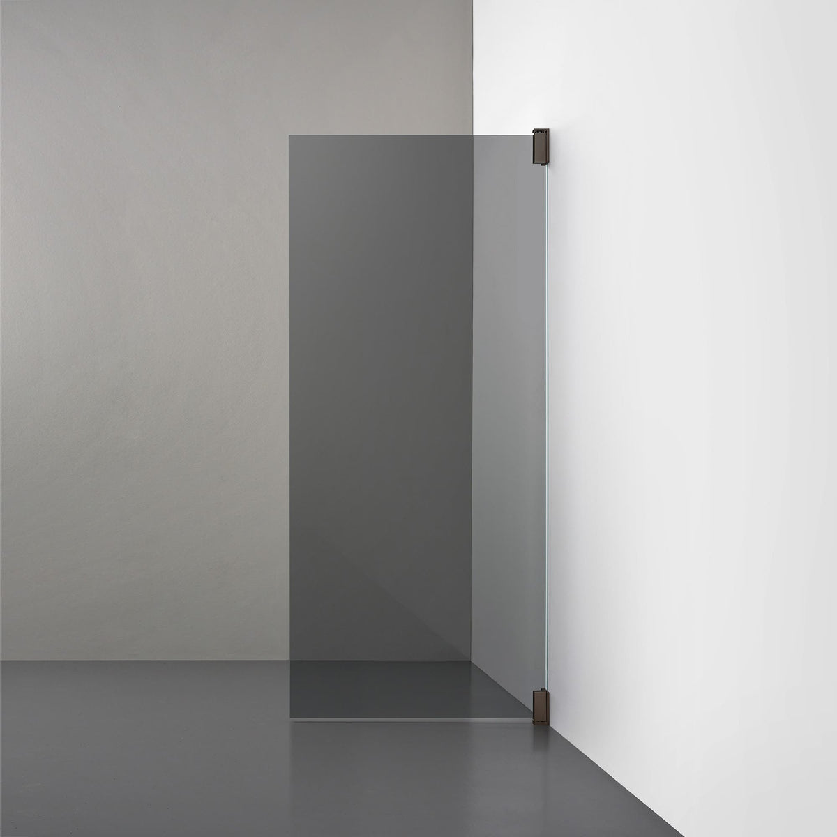 ROOH R2 Duschvägg Dörr, Rökfärgat glas, Bronze, Höger 